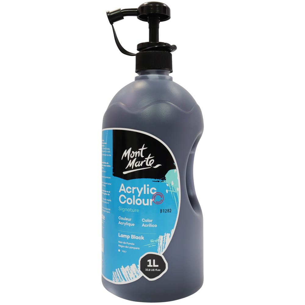 Mont Marte Acrylic Colour Signature 1L - Lamp Black