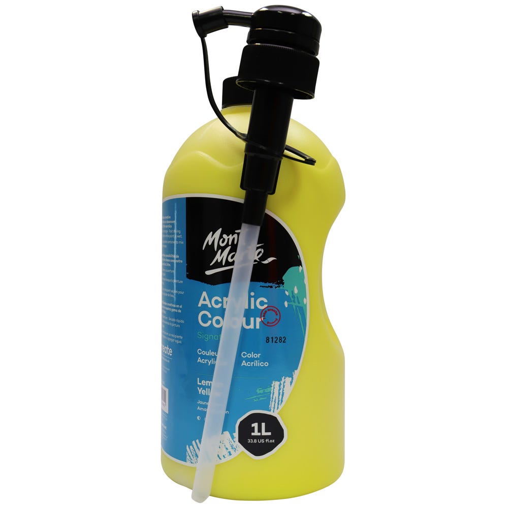 Mont Marte Acrylic Colour Signature 1L 33 8 Us Fl Oz Bottle Lemon Yellow