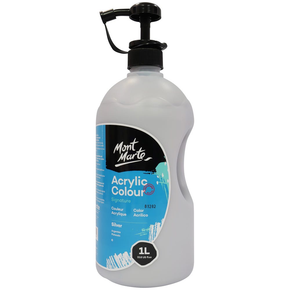 Mont Marte Acrylic Colour Signature 1L - Silver