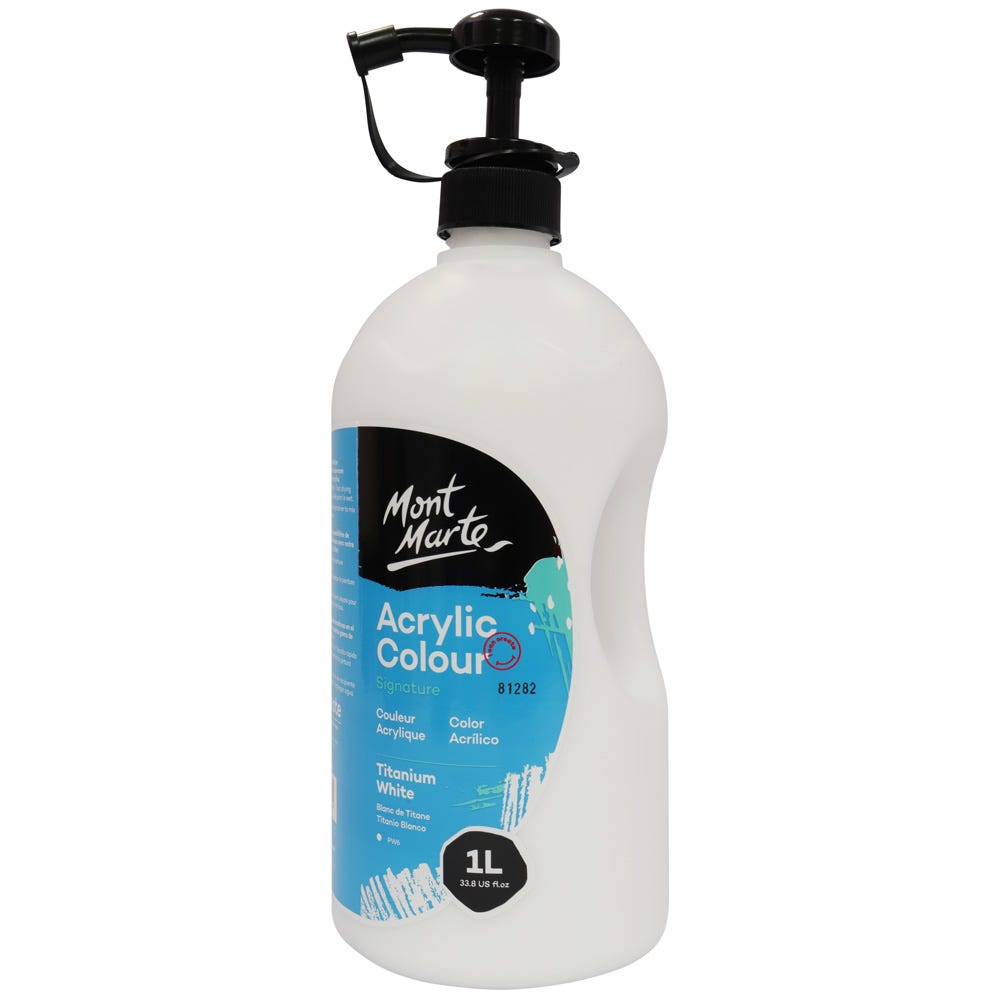 Mont Marte Acrylic Colour Signature 1L - Titanium White