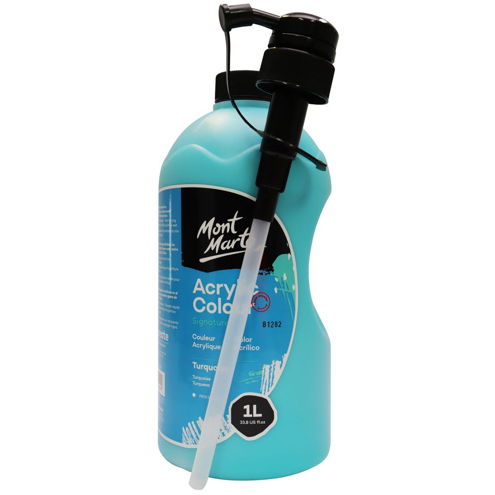 Mont Marte Acrylic Colour Signature 1L 33 8 Us Fl Oz Bottle Turquoise