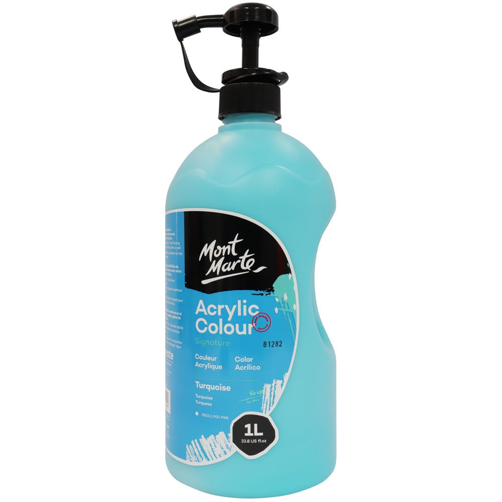 Mont Marte Acrylic Colour Signature 1L - Turquoise