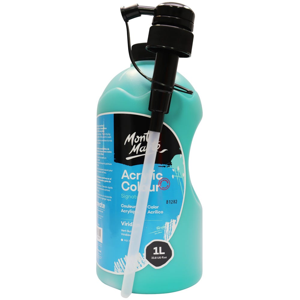 Mont Marte Acrylic Colour Signature 1L 33 8 Us Fl Oz Bottle Viridian