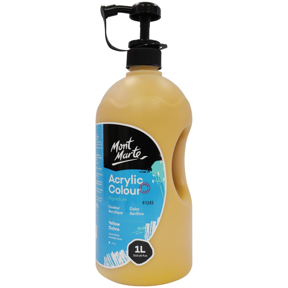 Mont Marte Acrylic Colour Signature 1L - Yellow Ochre