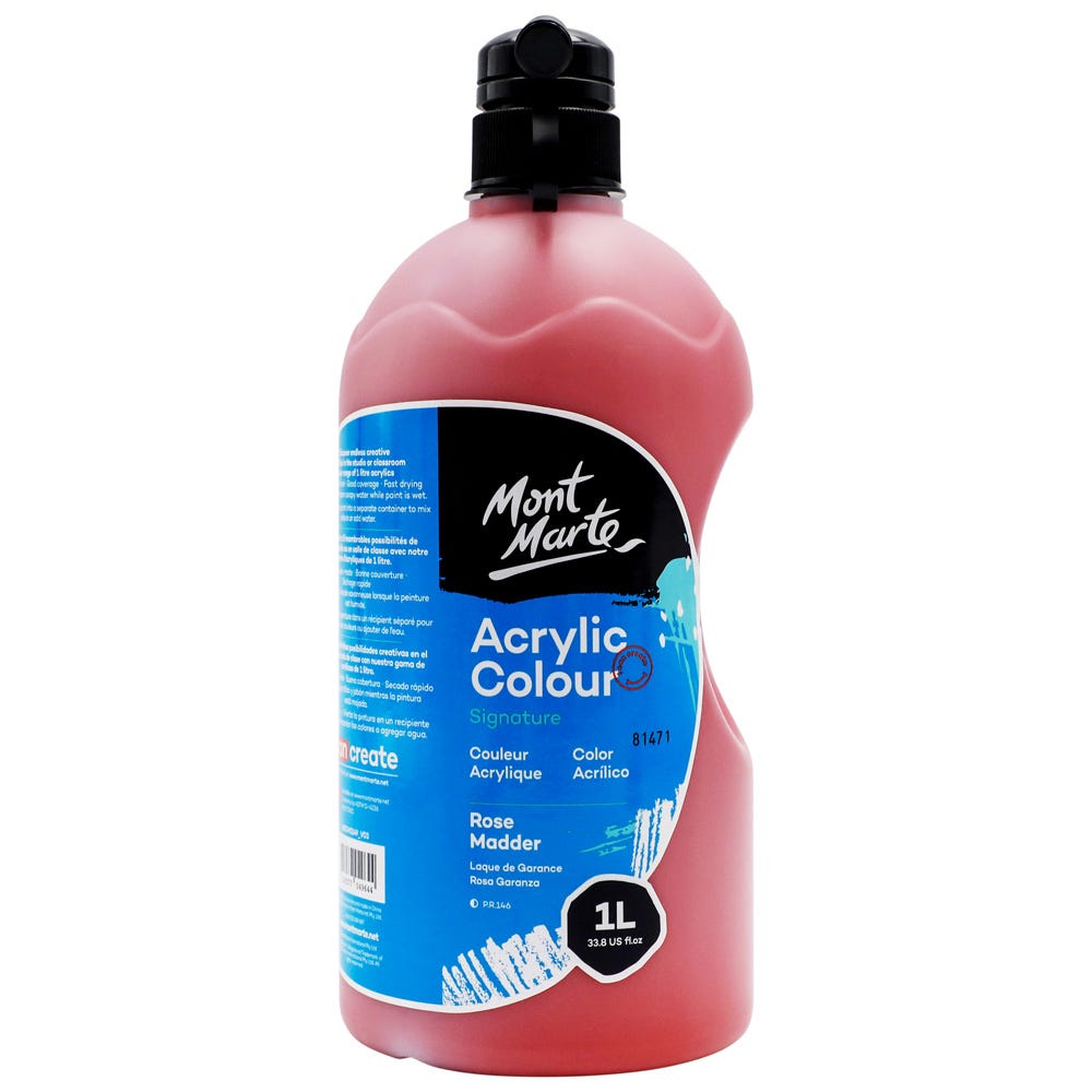 Mont Marte Acrylic Colour Signature 1L - Rose Madder