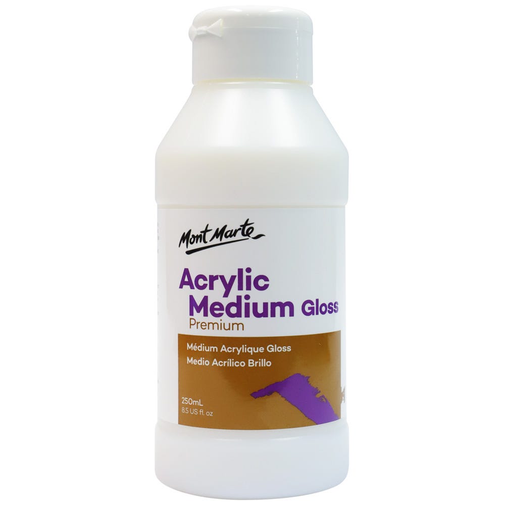 Mont Marte Acrylic Medium Gloss Premium 250Ml (8.5 Us Fl.Oz)