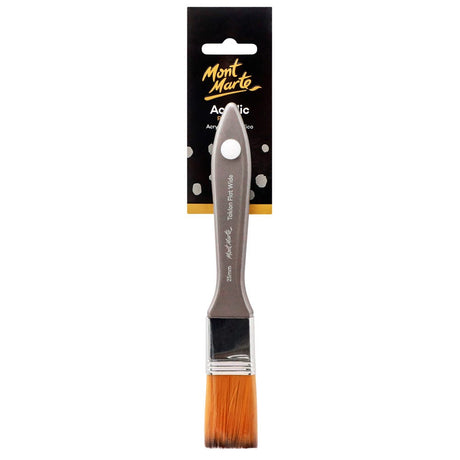 Mont Marte Artist Acrylic Brush Premium Taklon Flat Wide 25Mm