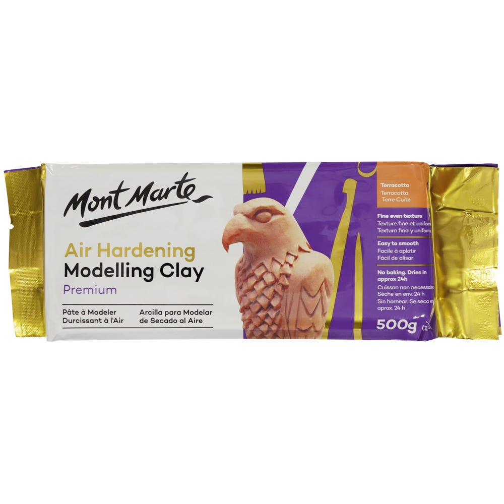 Mont Marte Air Hardening Modelling Clay Premium 500G - Terracotta