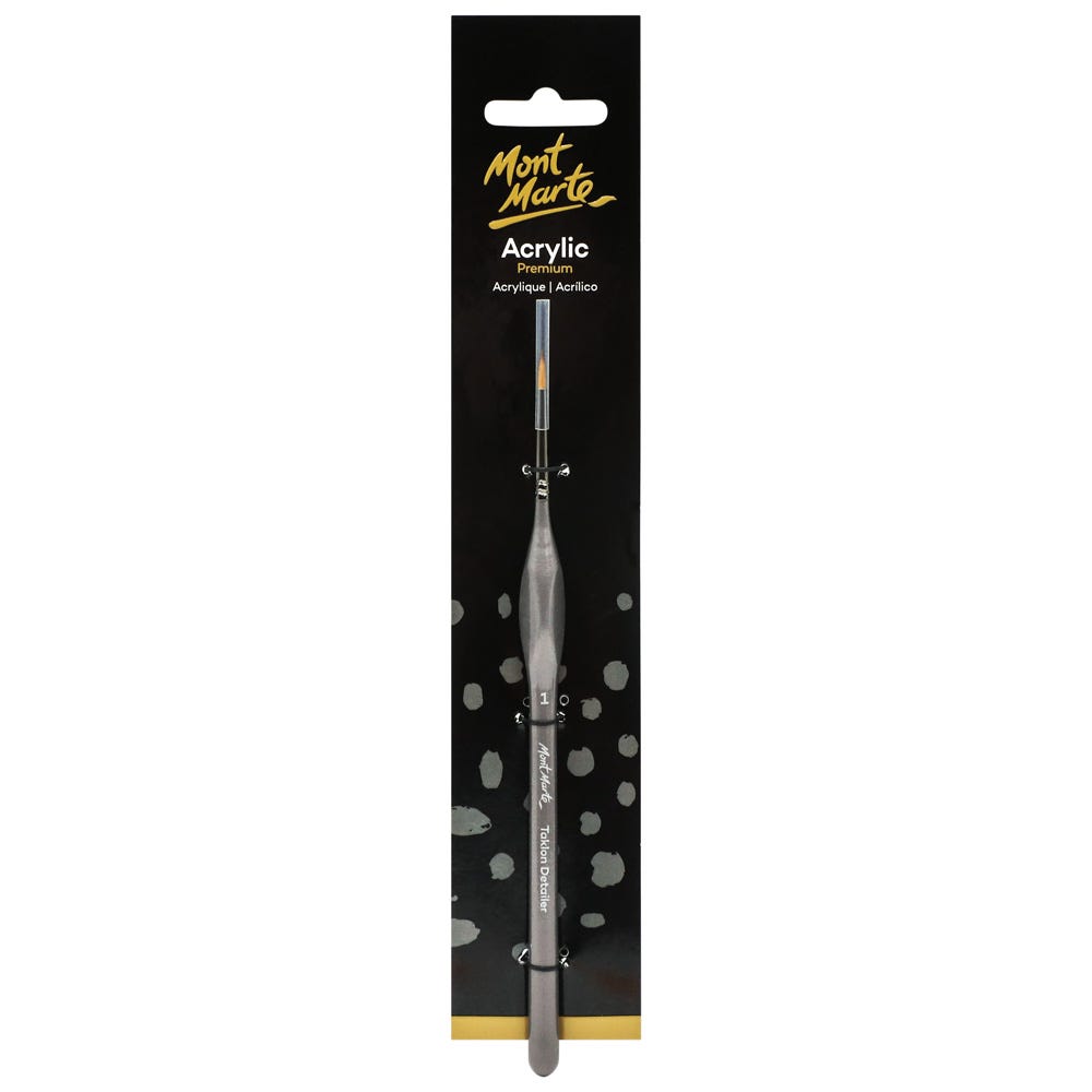 Mont Marte Artist Acrylic Brush Premium Taklon Detailer 1