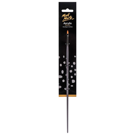 Mont Marte Artist Acrylic Brush Premium Taklon Flat Long 2