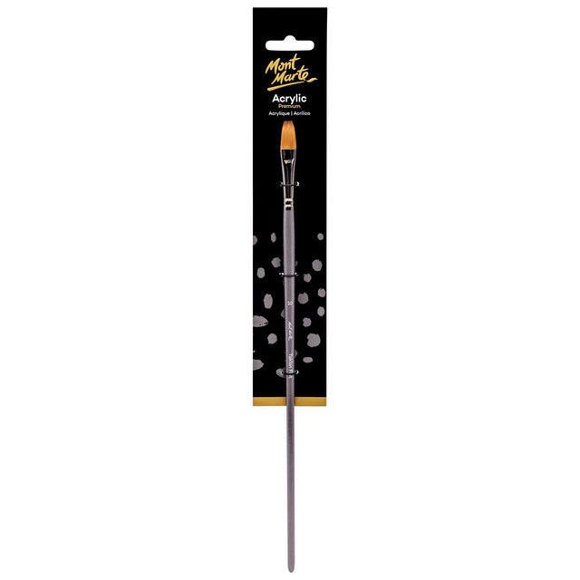 Mont Marte Artist Brush Premium Taklon Flat Long 10