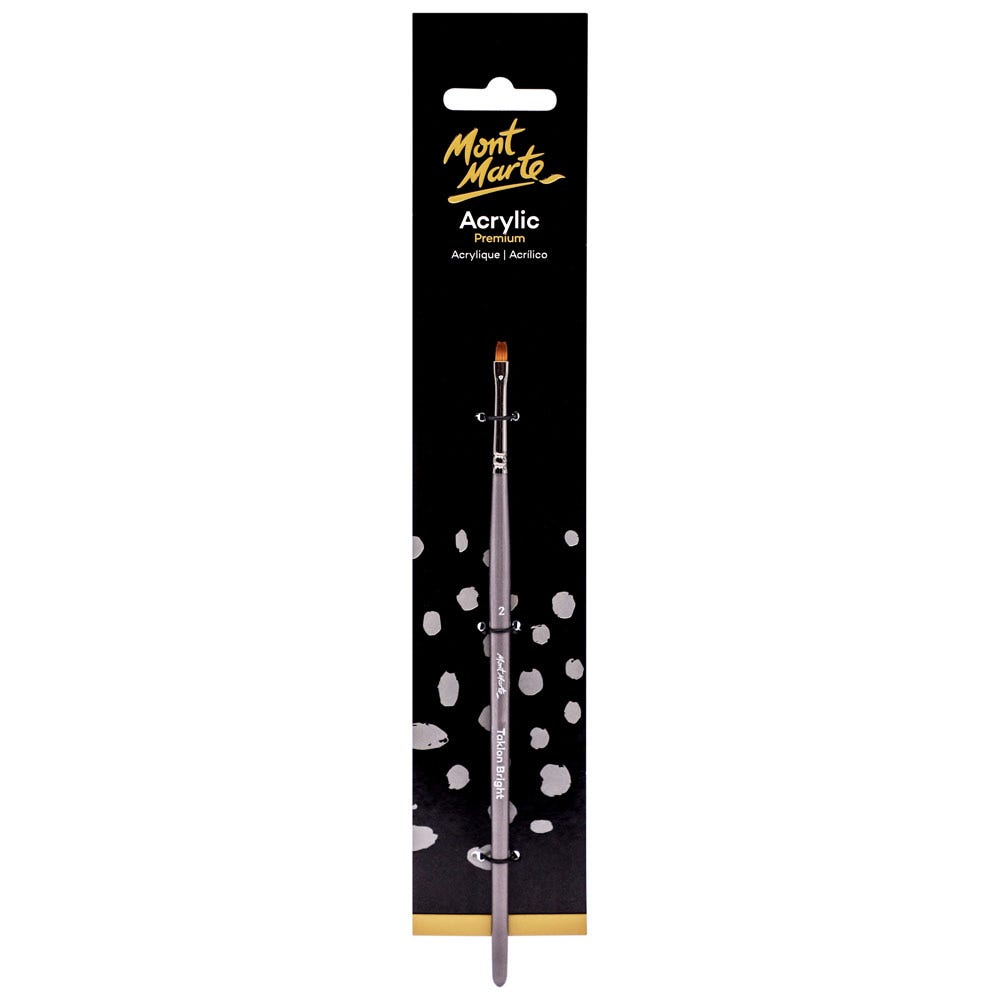 Mont Marte Artist Brush Premium Taklon Premium Short Bright 2