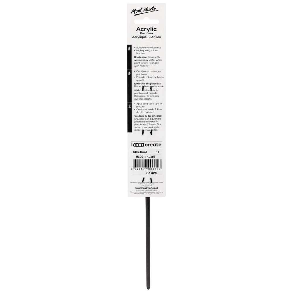 Mont Marte Artist Brush Premium Taklon Round 10