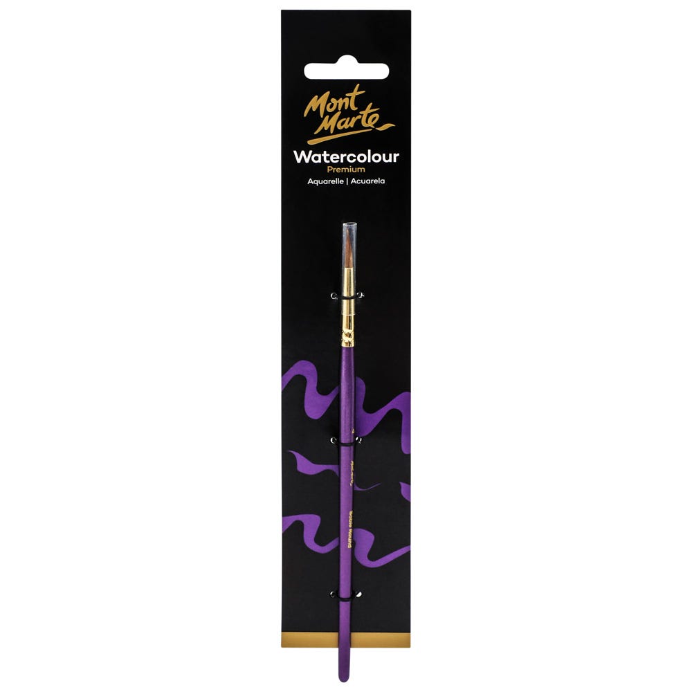 Mont Marte Artist Watercolour Brush Premium Sable Round 4