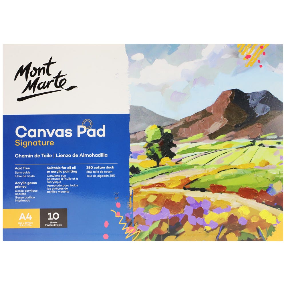 Mont Marte Canvas Pad Signature 10 Sheet A4 (8.3 X 11.7In)