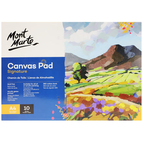 Mont Marte Canvas Pad Signature 10 Sheet A4 (8.3 X 11.7In)