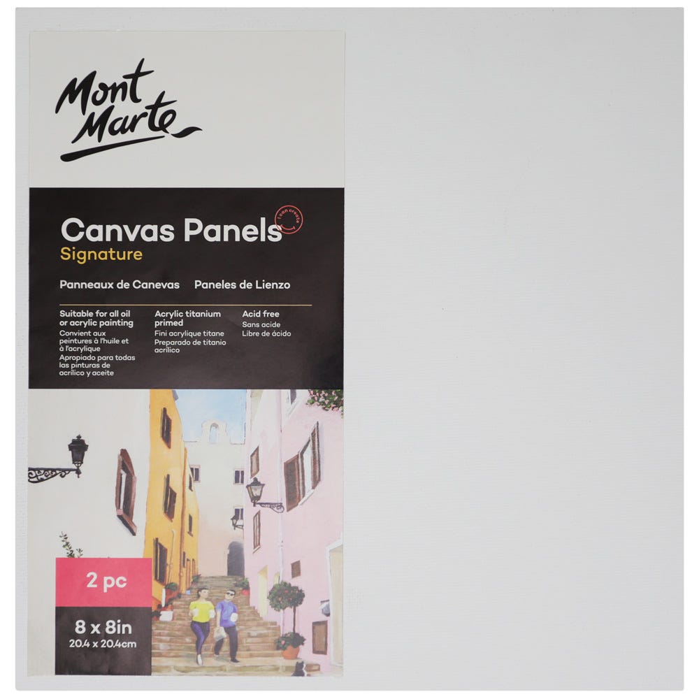 Mont Marte Canvas Panels Signature 2Pc 20.4 X 20.4Cm (8 X 8In)