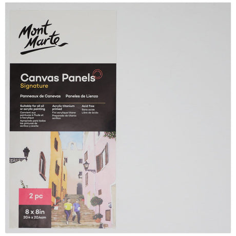 Mont Marte Canvas Panels Signature 2Pc 20.4 X 20.4Cm (8 X 8In)