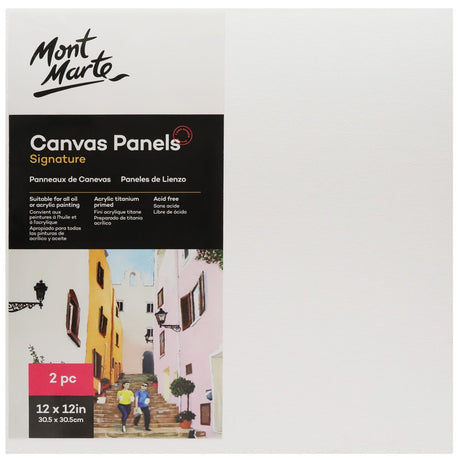 Mont Marte Canvas Panels Signature 2Pc 30.5 X 30.5Cm (12 X 12In)