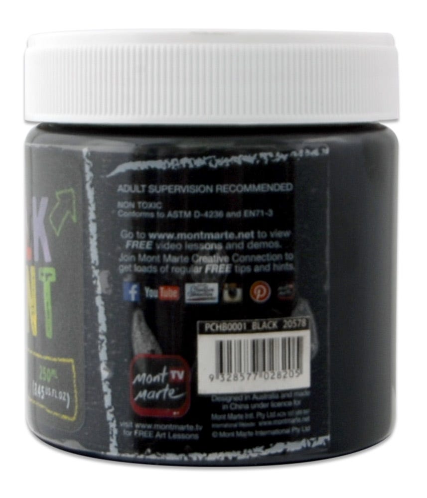 Mont Marte Chalkboard Paint Signature 250Ml 8 45Oz Black