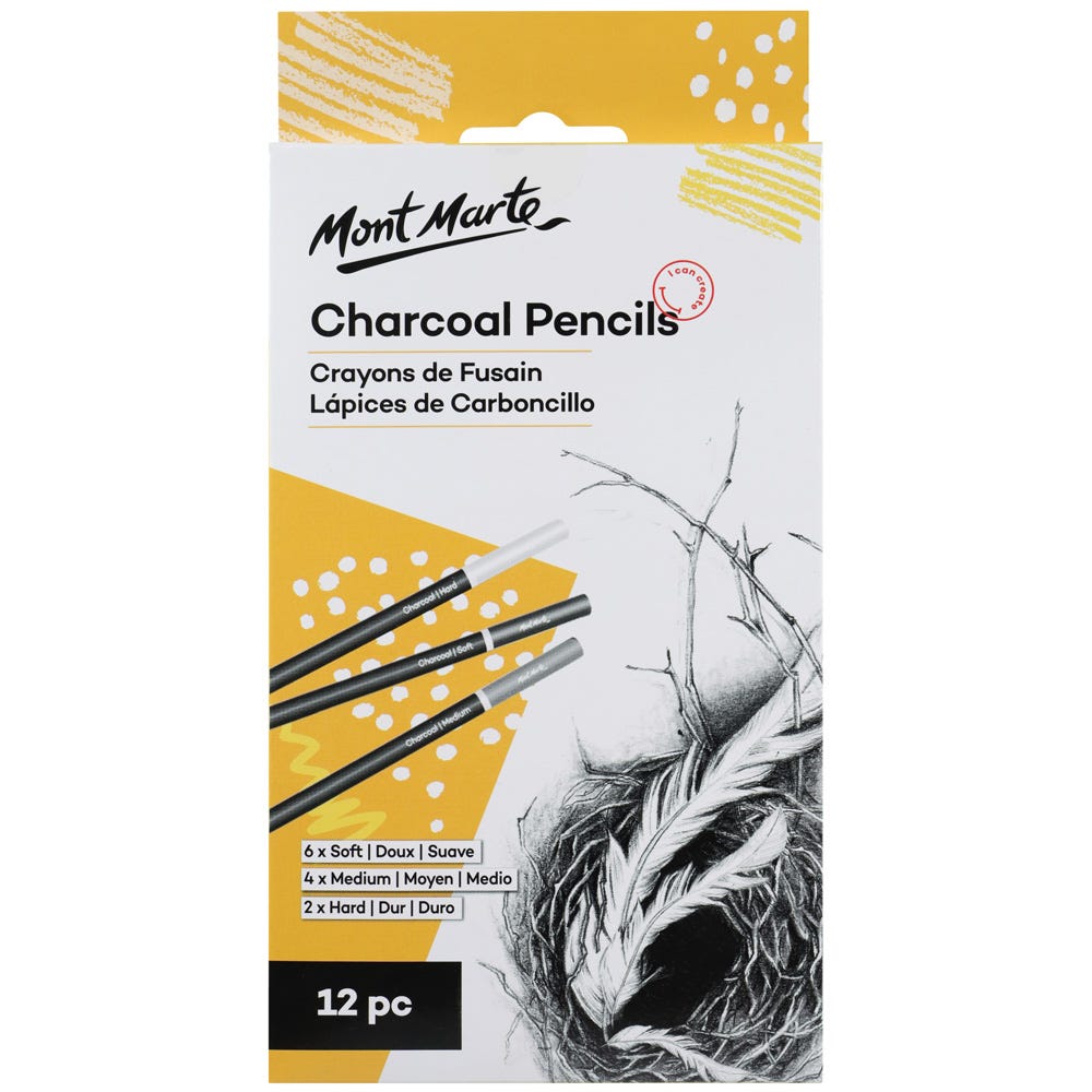 Mont Marte Charcoal Pencils Signature 12Pc