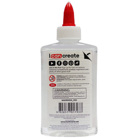 Mont Marte Clear School Glue 147Ml Washable 4 97 Us Fl Oz