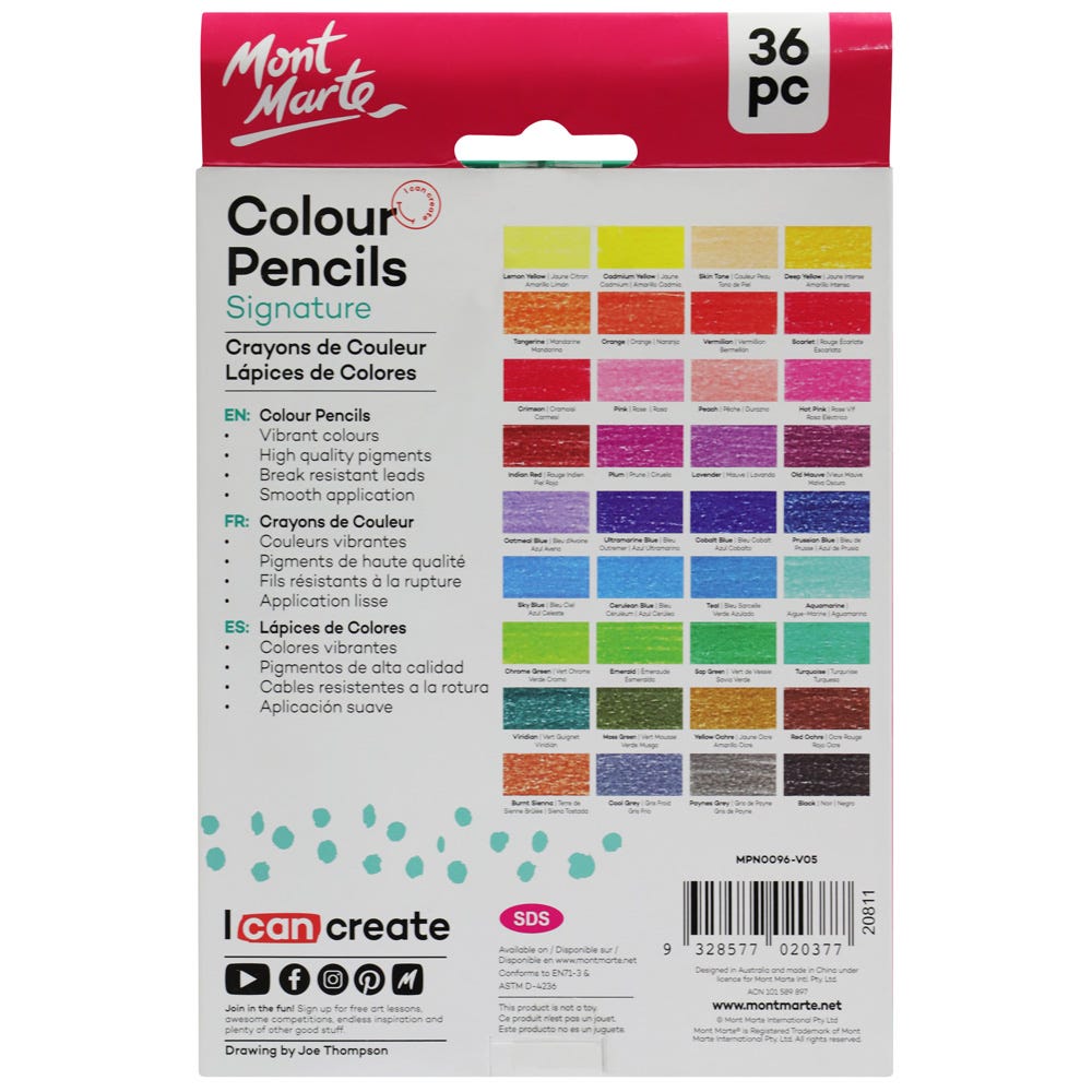 Mont Marte Colour Pencils Signature 36Pc