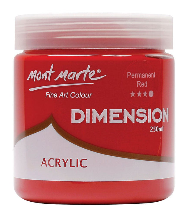 Mont Marte Dimension Acrylic Premium 250ml - Permanent Red
