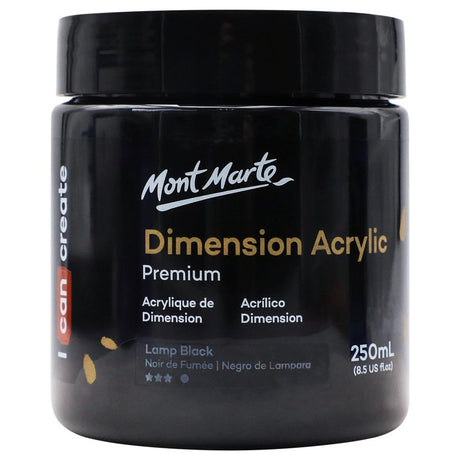 Mont Marte Dimension Acrylic Premium 250ml - Lamp Black
