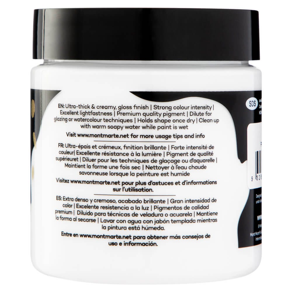 Mont Marte Dimension Acrylic Premium 250Ml 8 5 Us Fl Oz Zinc White