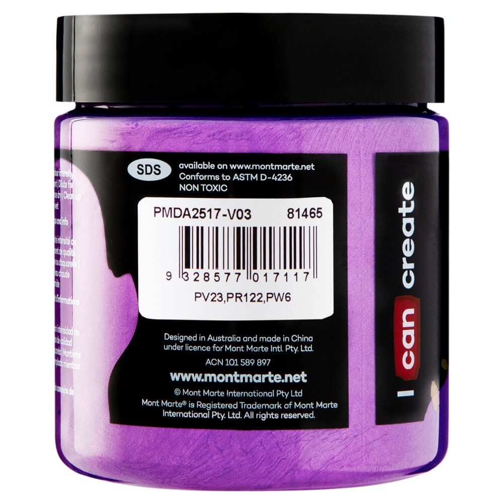 Mont Marte Dimension Acrylic Premium 250Ml 8 5 Us Fl Oz Violet