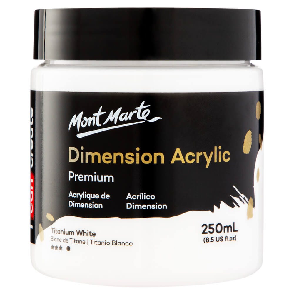 Mont Marte Dimension Acrylic Premium 250ml - Titanium White