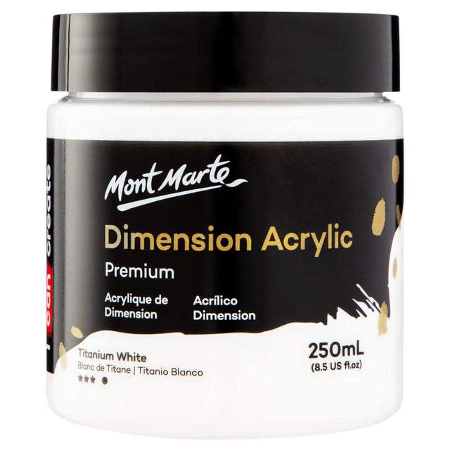 Mont Marte Dimension Acrylic Premium 250ml - Titanium White