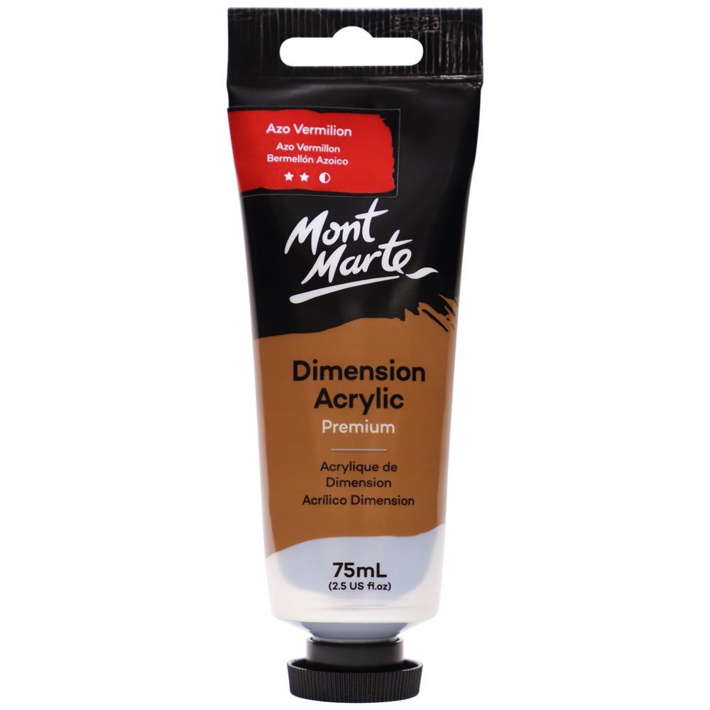Mont Marte Dimension Acrylic Premium 75ml - Azo Vermillion