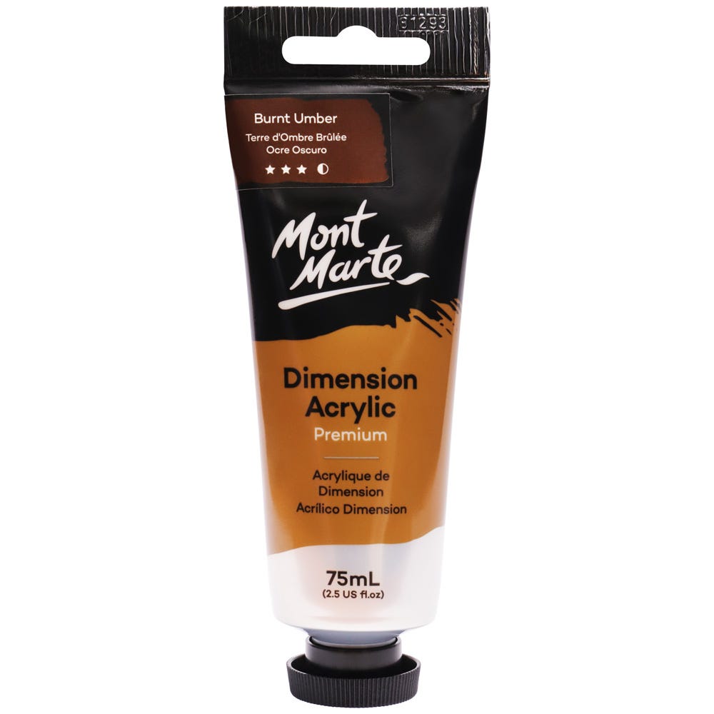 Mont Marte Dimension Acrylic Premium 75ml - Burnt Umber