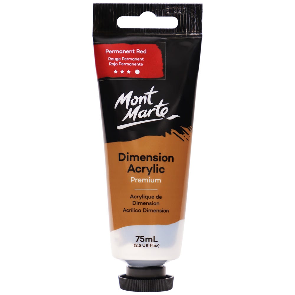 Mont Marte Dimension Acrylic Premium 75ml - Permanent Red