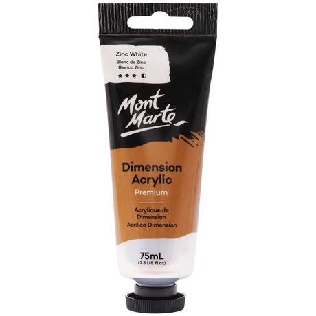 Mont Marte Dimension Acrylic Premium 75ml - Zinc White