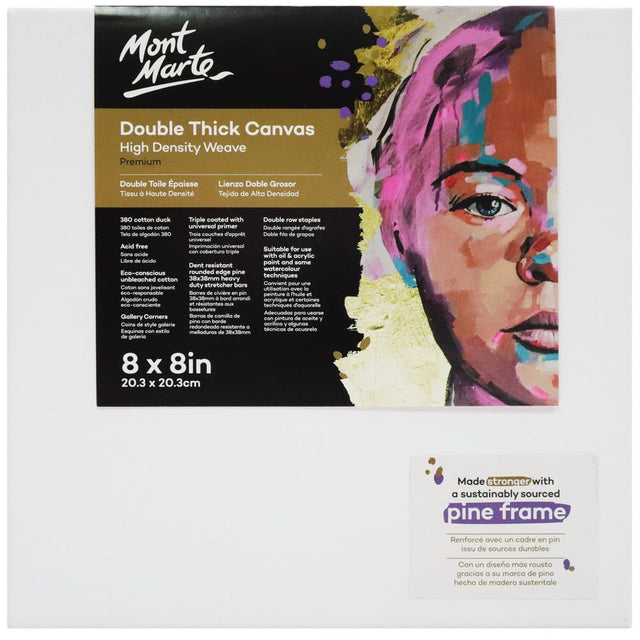 Mont Marte Double Thick Canvas Premium 20.3 X 20.3Cm (8 X 8In)