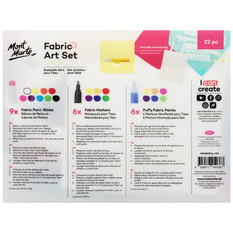 Mont Marte Fabric Art Set Signature 22Pc