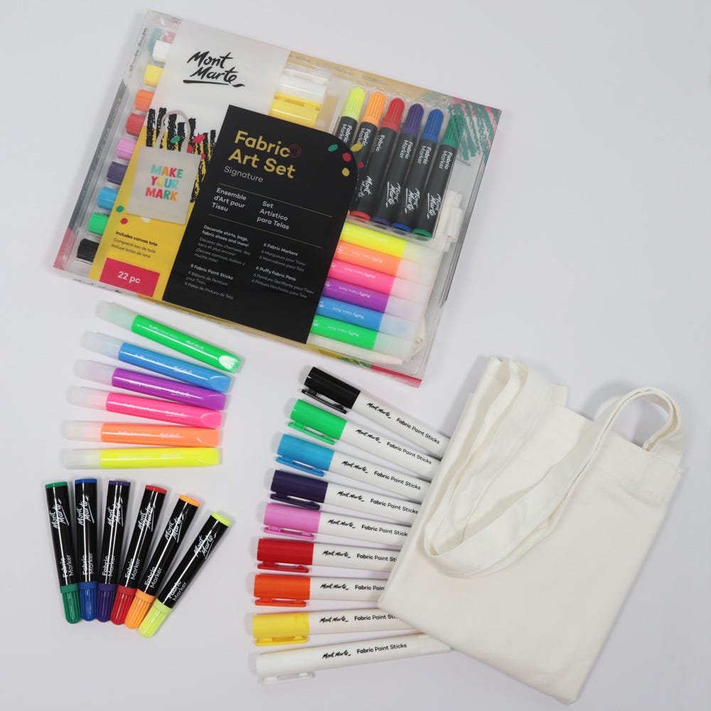 Mont Marte Fabric Art Set Signature 22Pc