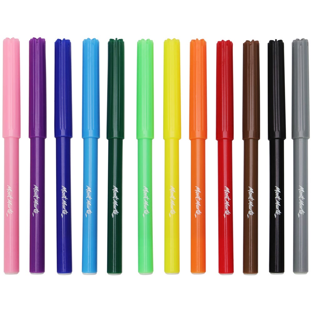 Mont Marte Felt Tip Markers 12Pc