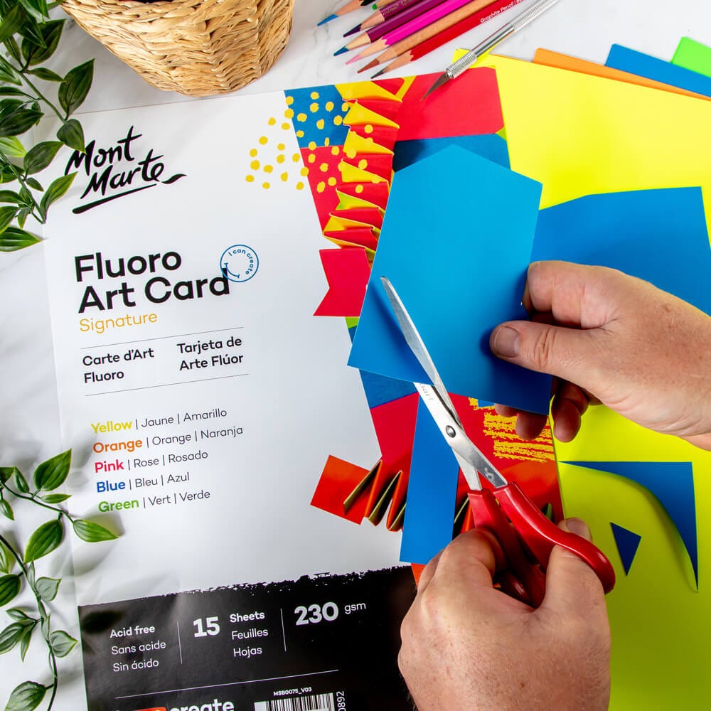 Mont Marte Fluoro Art Card Signature A3 230Gsm