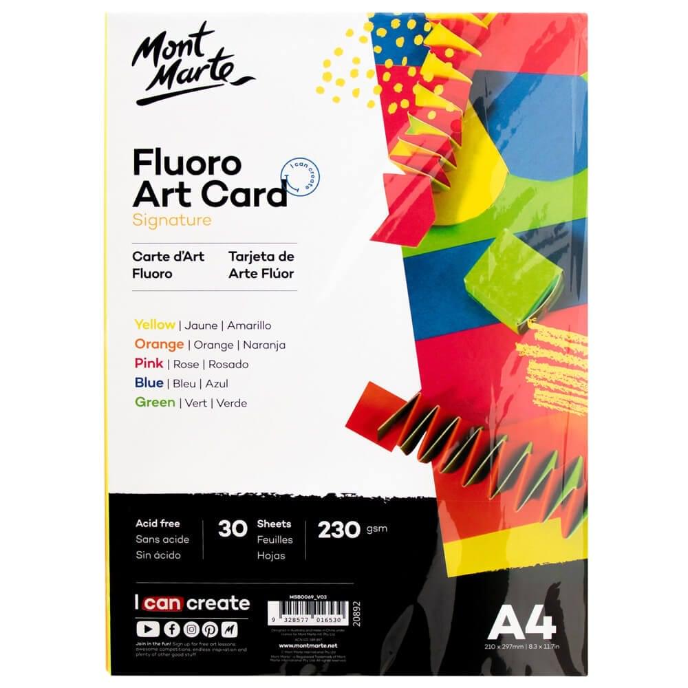 Mont Marte Fluoro Art Card Signature A4 230 Gsm - product image