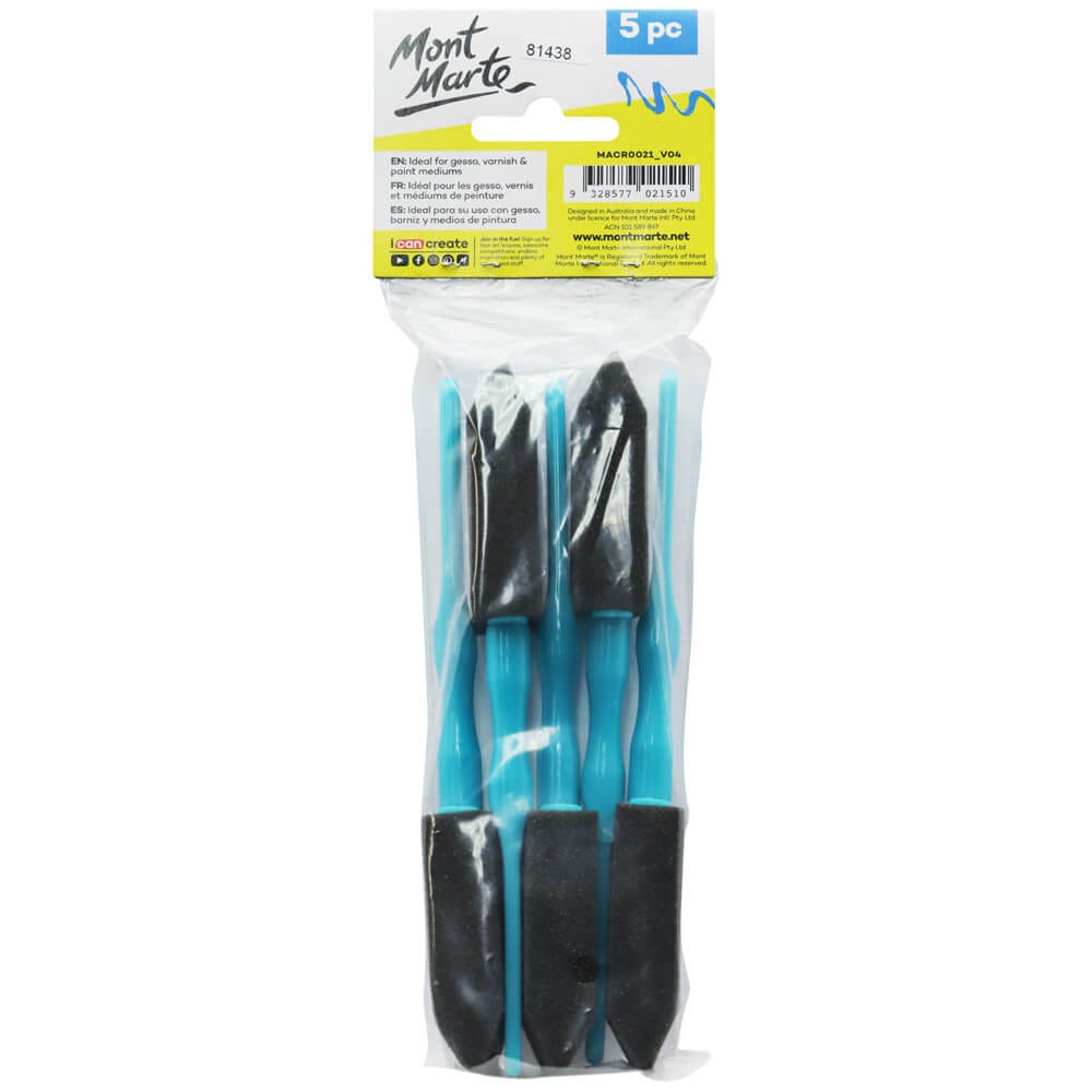Mont Marte Foam Brushes Discovery 25Mm 0 98In 5Pc