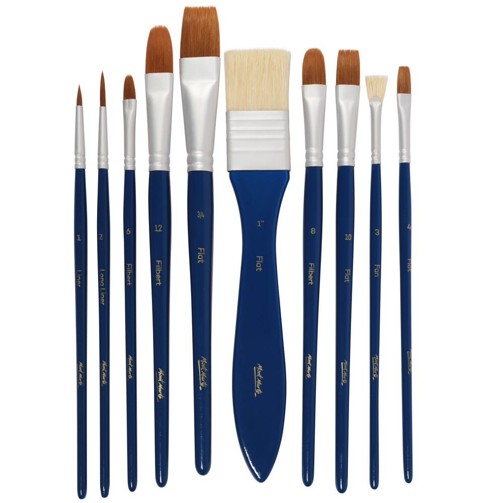 Mont Marte Gouache Brush Set Signature 11Pc