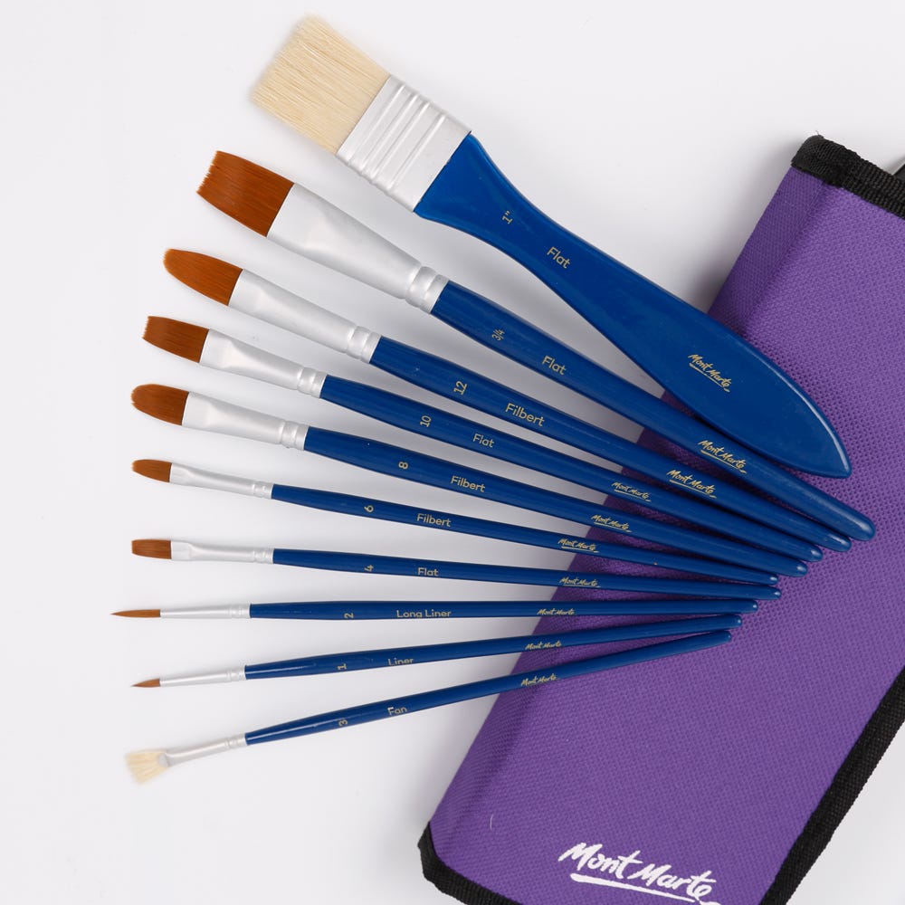 Mont Marte Gouache Brush Set Signature 11Pc