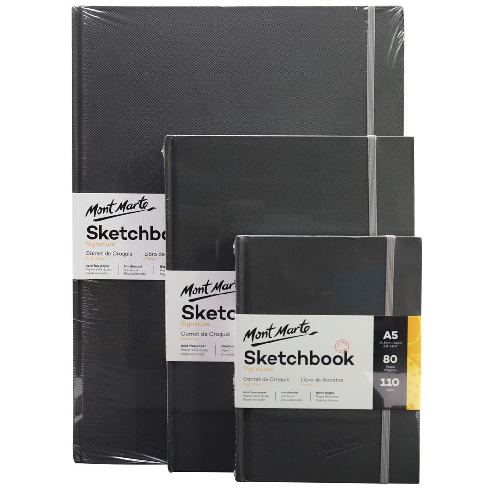 Mont Marte Hardbound Sketch Book Signature 110Gsm A3