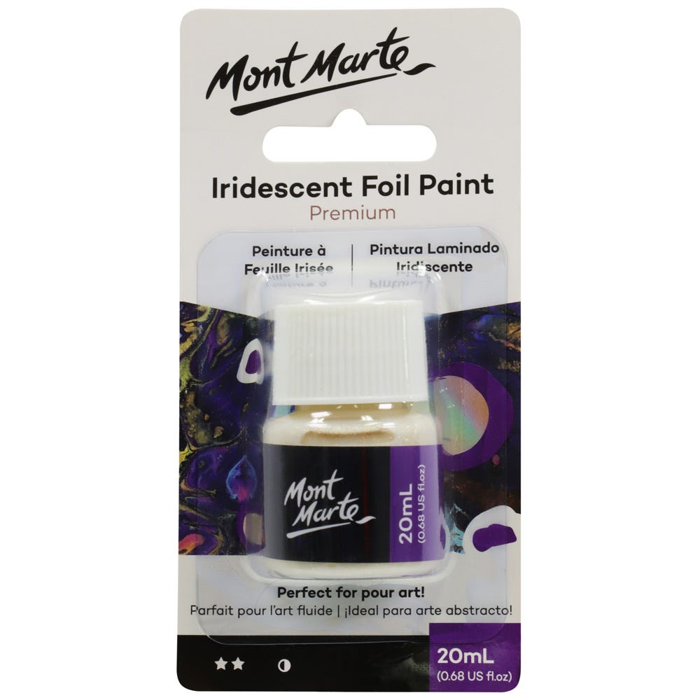 Mont Marte Iridescent Foil Paint Premium 20Ml (0.68 Us Fl.Oz)