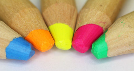 Mont Marte Jumbo Fluoro Pencils 6Pc
