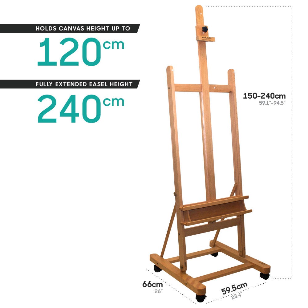 Mont Marte Large Studio Easel With Castors